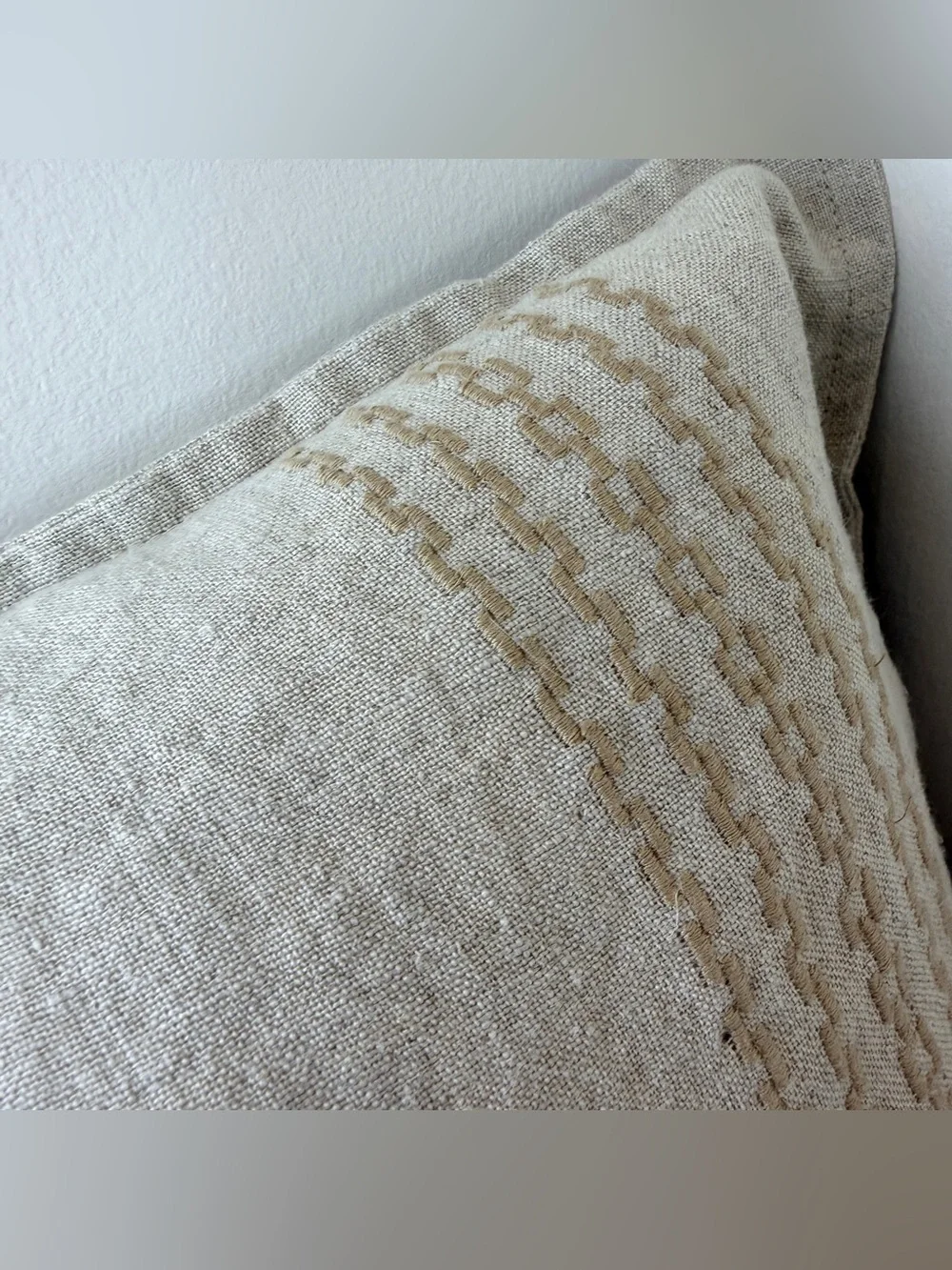 Ib Laursen Danish Embroidered Lumbar Pillow 40x60cm Feather Insert Nordic Norlii - Picture 8 of 14